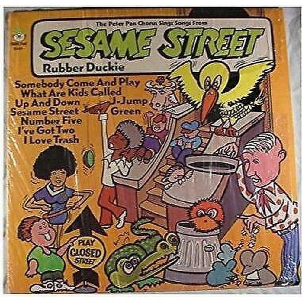 Vintage Sesame Street - Rubber Duckie and Other Songs (LP, Peter Pan) 8095